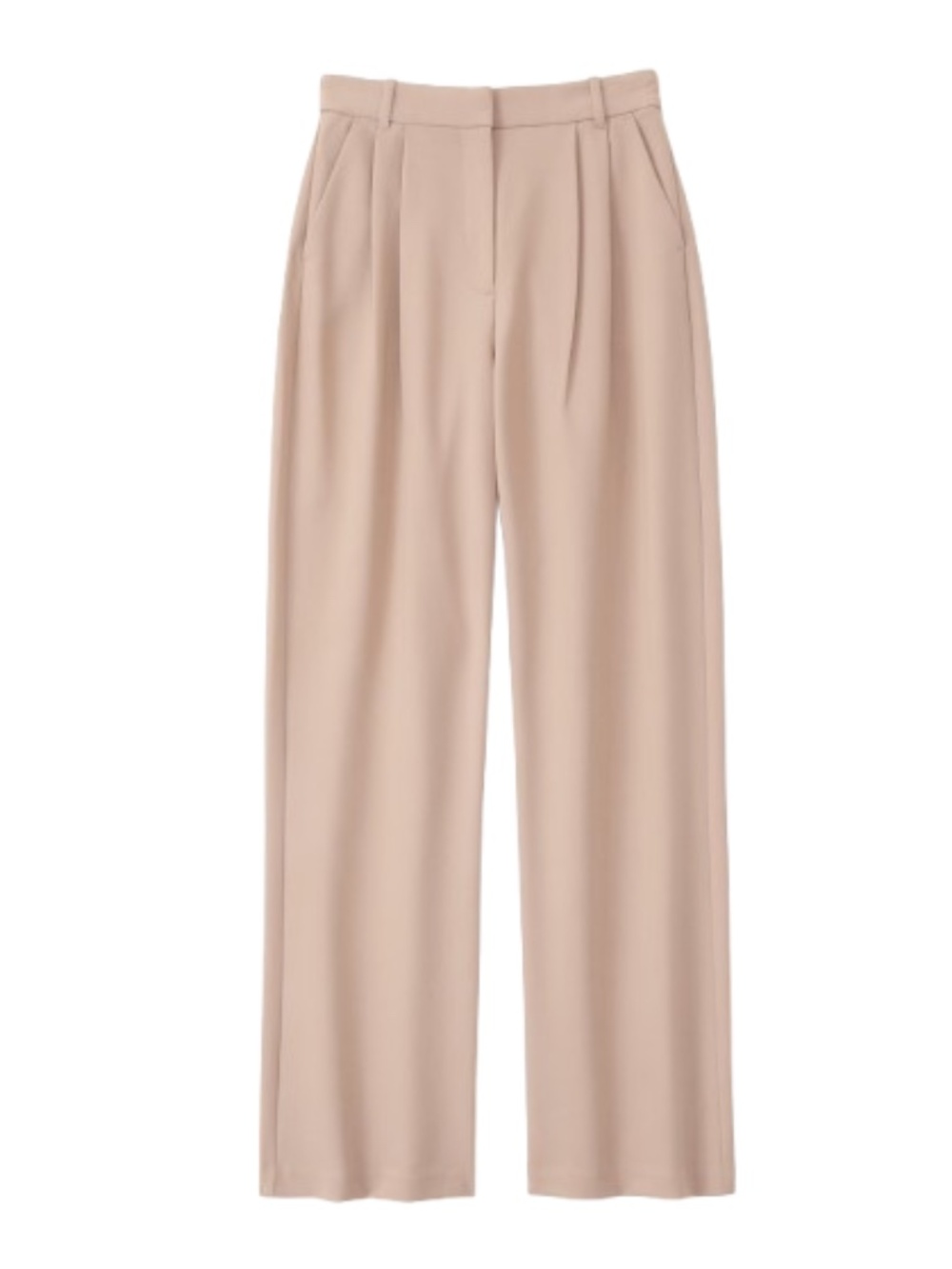 Abercrombie Curve Love Sloane Tailored Wide-Leg Pant - Size 26 - Cream